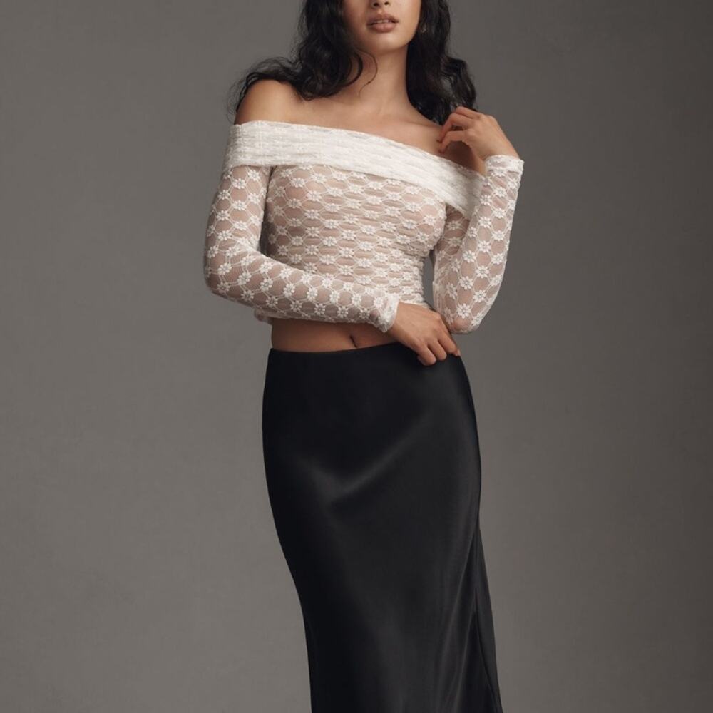 BARDOT Adoni Off-The-Shoulder Lace Top Size XL